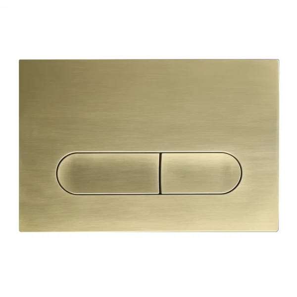 Панель змиву Koer KT-0608-12 240x160x10mm пластик., кнопка закруглена (колір матове золото) (KR6126)