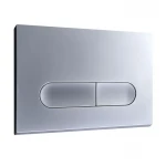 Панель змиву Koer KT-0608-14 240x160x10mm пластикова, кнопка закруглена (колір сатин) (KR6127)