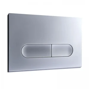Панель змиву Koer KT-0608-14 240x160x10mm пластикова, кнопка закруглена (колір сатин) (KR6127)