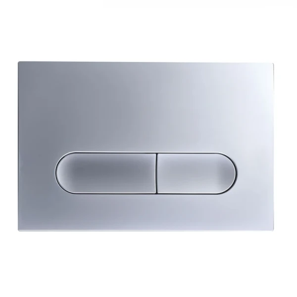 Панель змиву Koer KT-0608-14 240x160x10mm пластикова, кнопка закруглена (колір сатин) (KR6127)