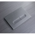 Панель змиву Koer KT-0608-07 240x160x10mm пластикова, кнопка закруглена (колір графіт) (KR6128)