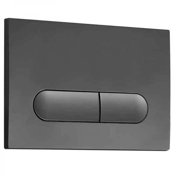 Панель змиву Koer KT-0608-07 240x160x10mm пластикова, кнопка закруглена (колір графіт) (KR6128)