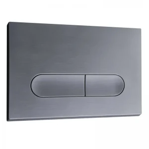 Панель змиву Koer KT-0608-07 240x160x10mm пластикова, кнопка закруглена (колір графіт) (KR6128)