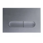 Панель змиву Koer KT-0608-07 240x160x10mm пластикова, кнопка закруглена (колір графіт) (KR6128)