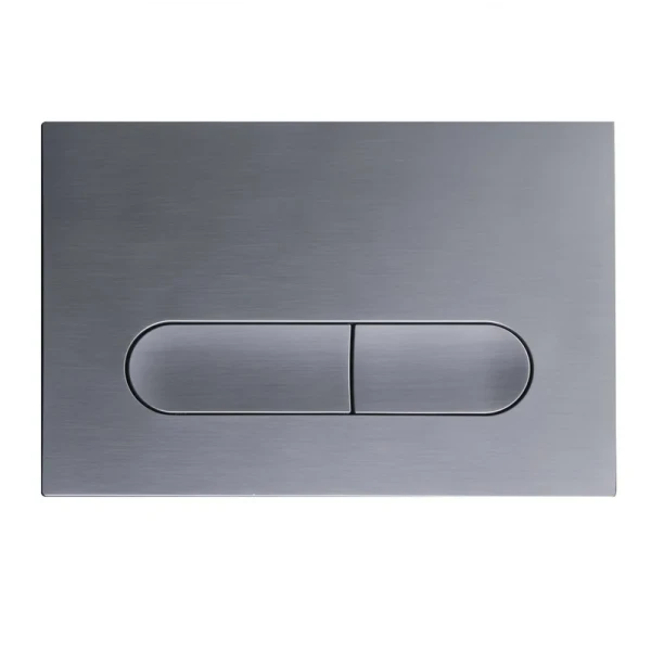 Панель змиву Koer KT-0608-07 240x160x10mm пластикова, кнопка закруглена (колір графіт) (KR6128)
