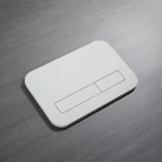 Панель змиву Koer KT-0609-03 240x160x7mm пластикова, кнопка лінійна (колір білий) (KR6129)