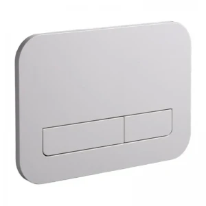Панель змиву Koer KT-0609-03 240x160x7mm пластикова, кнопка лінійна (колір білий) (KR6129)