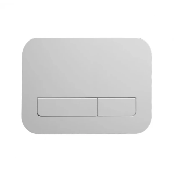 Панель змиву Koer KT-0609-03 240x160x7mm пластикова, кнопка лінійна (колір білий) (KR6129)
