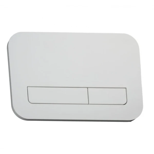 Панель змиву Koer KT-0609-03 240x160x7mm пластикова, кнопка лінійна (колір білий) (KR6129)