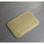 Панель змиву Koer KT-0609-12 240x160x7mm пластикова, кнопка лінійна (колір матове золото) (KR6132)