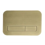 Панель змиву Koer KT-0609-12 240x160x7mm пластикова, кнопка лінійна (колір матове золото) (KR6132)