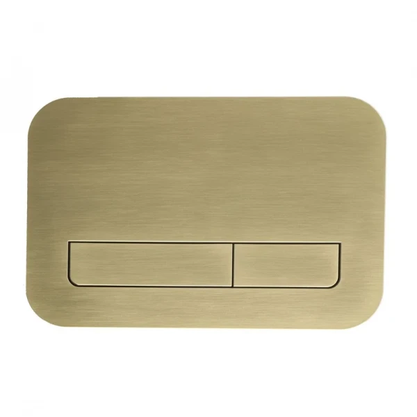 Панель змиву Koer KT-0609-12 240x160x7mm пластикова, кнопка лінійна (колір матове золото) (KR6132)