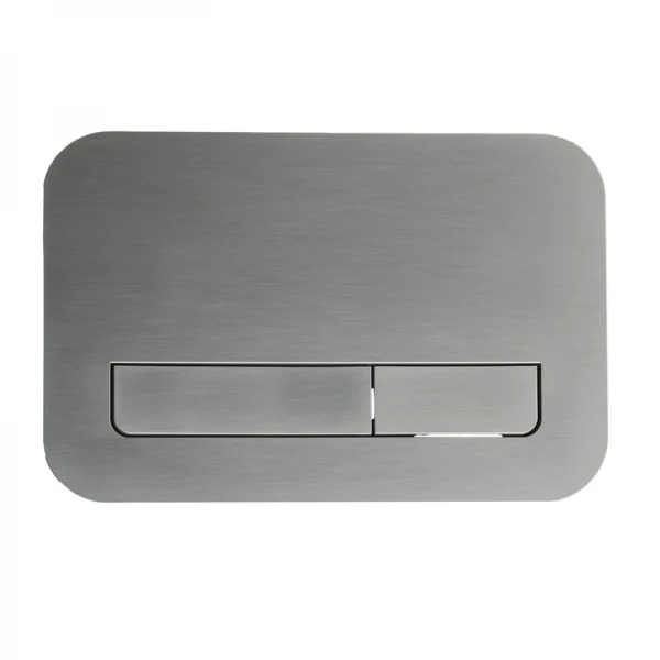 Панель змиву Koer KT-0609-07 240x160x7mm пластикова, кнопка лінійна (колір графіт) (KR6133)