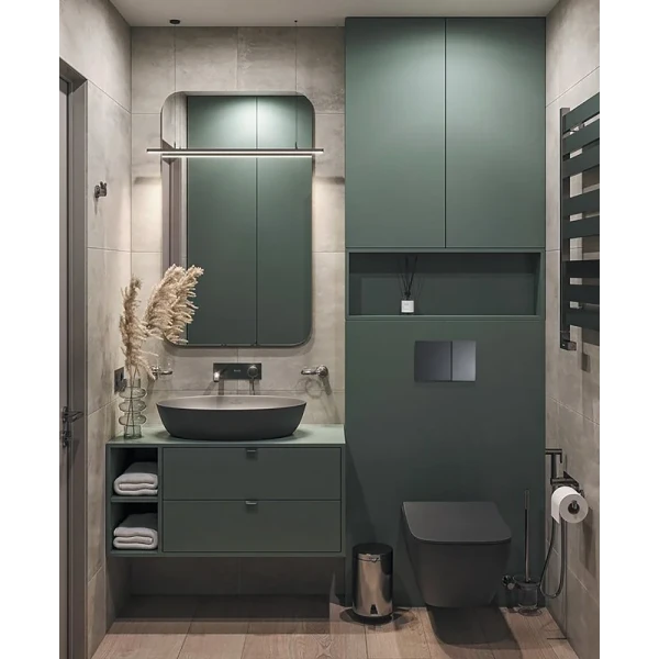 Панель змиву Koer KT-0610-05 240x160x32mmmm пластикова, кнопка квадратна (колір чорний матовий) (KR6136)