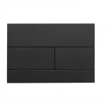 Панель смыва Koer KT-0603-05(S) 240x160x10mm пластиковая, кнопка линейная (цвет черный матовый). Образец (KR6139)