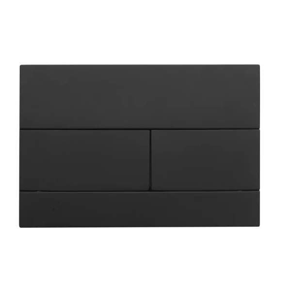 Панель смыва Koer KT-0603-05(S) 240x160x10mm пластиковая, кнопка линейная (цвет черный матовый). Образец (KR6139)