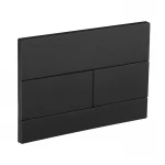 Панель смыва Koer KT-0603-05(S) 240x160x10mm пластиковая, кнопка линейная (цвет черный матовый). Образец (KR6139)