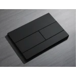 Панель смыва Koer KT-0603-05(S) 240x160x10mm пластиковая, кнопка линейная (цвет черный матовый). Образец (KR6139)