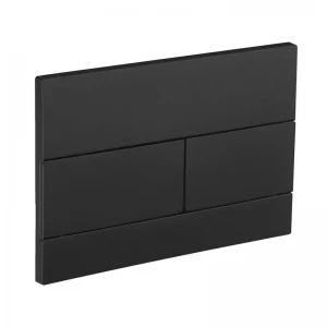Панель смыва Koer KT-0603-05(S) 240x160x10mm пластиковая, кнопка линейная (цвет черный матовый). Образец (KR6139)