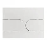 Панель змиву Koer KT-0604-03(S) 240x160x10mm пластикова, кнопка закруглена (колір білий). Зразок (KR6140)