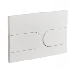 Панель змиву Koer KT-0604-03(S) 240x160x10mm пластикова, кнопка закруглена (колір білий). Зразок (KR6140)