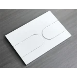 Панель змиву Koer KT-0604-03(S) 240x160x10mm пластикова, кнопка закруглена (колір білий). Зразок (KR6140)