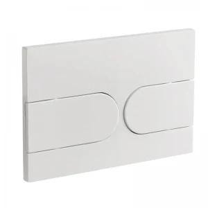 Панель смыва Koer KT-0604-03(S) 240x160x10mm пластиковая, кнопка округленная (цвет белый). Образец (KR6140)