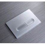 Панель змиву Koer KT-0608-14(S) 240x160x10mm пластикова, кнопка закруглена (колір сатин). Зразок (KR6141)