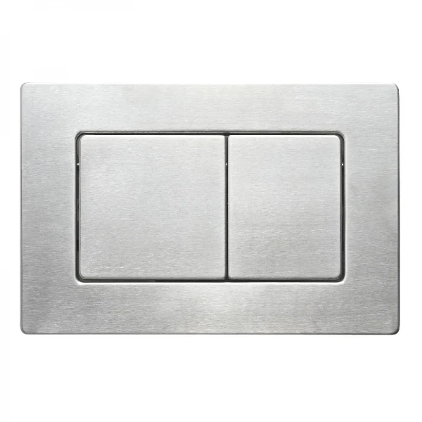 Панель змиву Koer KT-0612-02(S) 240x160x10mm з нержавіючої сталі, кнопка квадратна SUS304. Зразок (KR6142)