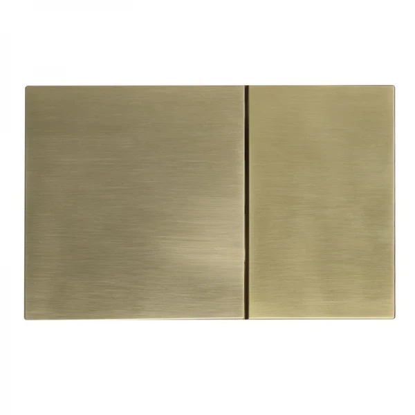 Панель змиву Koer KT-0610-12(S) 240x160x32mm пластикова, кнопка квадратна (колір матове золото). Зразок (KR6146)