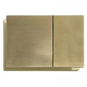 Панель смыва Koer KT-0610-12(S) 240x160x32mm пластиковая, кнопка квадратная (цвет матовое золото). Образец (KR6146)