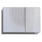 Панель змиву Koer KT-0610-STR-01 240x160x32mmmm пластикова, кнопка квадратна (колір хром з лінійною структурою) (KR6147)