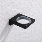 Дозатор для рідкого мила настінний Koer AS-0104-05 (скло) колір чорний (KR6166)
