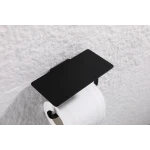 Тримач для туалетного паперу з полицею Koer AS-0112-05 колір чорний (KR6174)