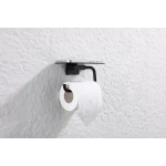 Тримач для туалетного паперу з полицею Koer AS-0112-05 колір чорний (KR6174)