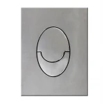 Панель змиву Koer KT-0606-02 157x198x3mm пластикова, кнопка закруглена (SS Color) (KR6238)