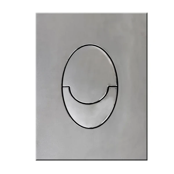 Панель змиву Koer KT-0606-02 157x198x3mm пластикова, кнопка закруглена (SS Color) (KR6238)