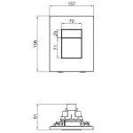 Панель змиву Koer KT-0607-02 157x198x3mm пластикова, кнопка квадратна (SS Color) (KR6239)