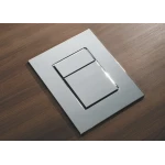 Панель змиву Koer KT-0607-02 157x198x3mm пластикова, кнопка квадратна (SS Color) (KR6239)