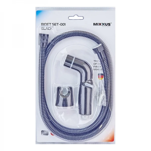 Набор для гигиенического душа Mixxus Bidet SET-001 Black (шланг 1,2м) (LE2774)