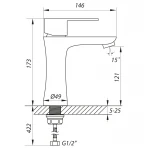 Смеситель для умывальника Zerix LR71002 (LL1031)
