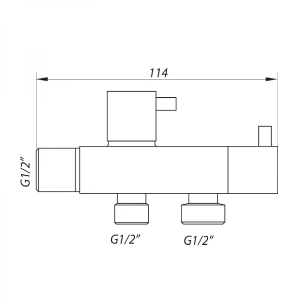 Кран для гигиен. душа и бачка унитаза Zerix LRH507-1 (без лейки) (LL1211)