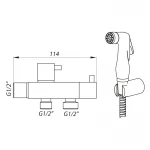 Монокран Zerix LR5398-4 для гигиен. душа и бачка унитаза (LL1212)