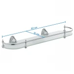 Полка стеклянная с ограничителем Zerix LR1507 (LL1406)