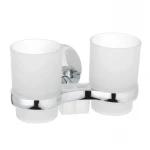 Держатель для щеток с 2 стаканами настенный Zerix LR3308 (LL1439)