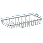 Полка-решетка с мыльницей и 2 крючками Zerix LR338 (LL1456)