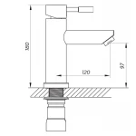 Смеситель для умывальника Zerix LR71005 (LL1462)