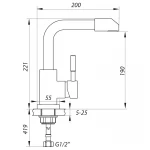 Смеситель для умывальника Zerix LR71198-4 (LL1467)