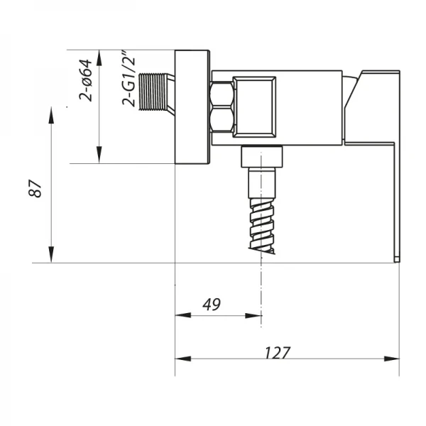 Смеситель для душа Zerix LR72033 (LL1469)