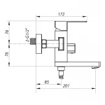 Смеситель для ванны Zerix LR73233 (LL1475)